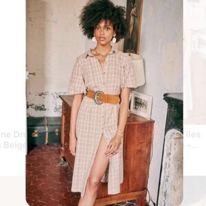 SEZANE Jasmine Shirt Dress 38 6